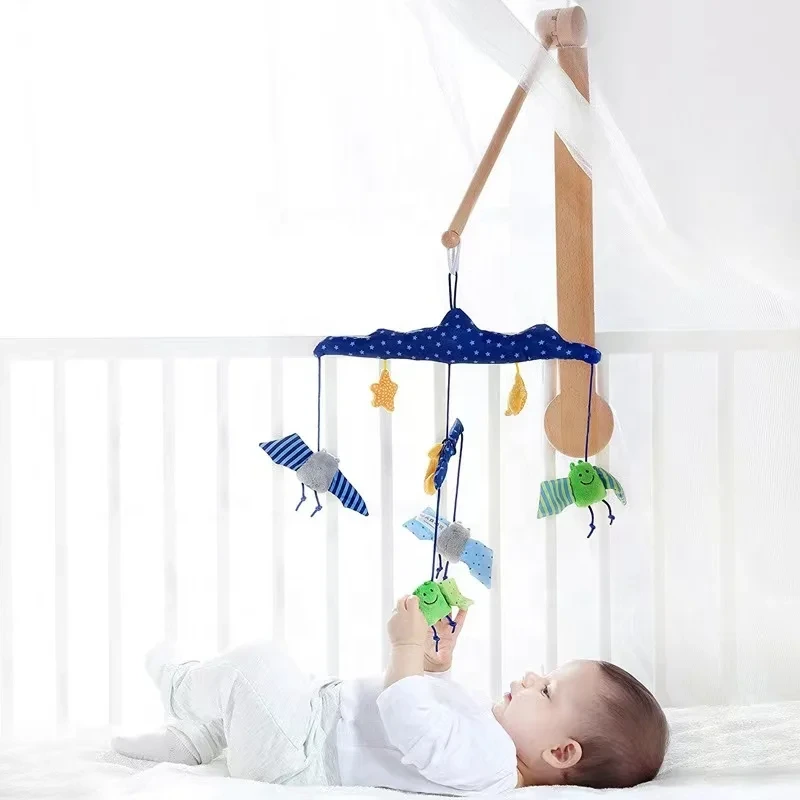 Adjustable Baby Crib Mobile Arm Holder - Wooden Montessori Educational Toy 1