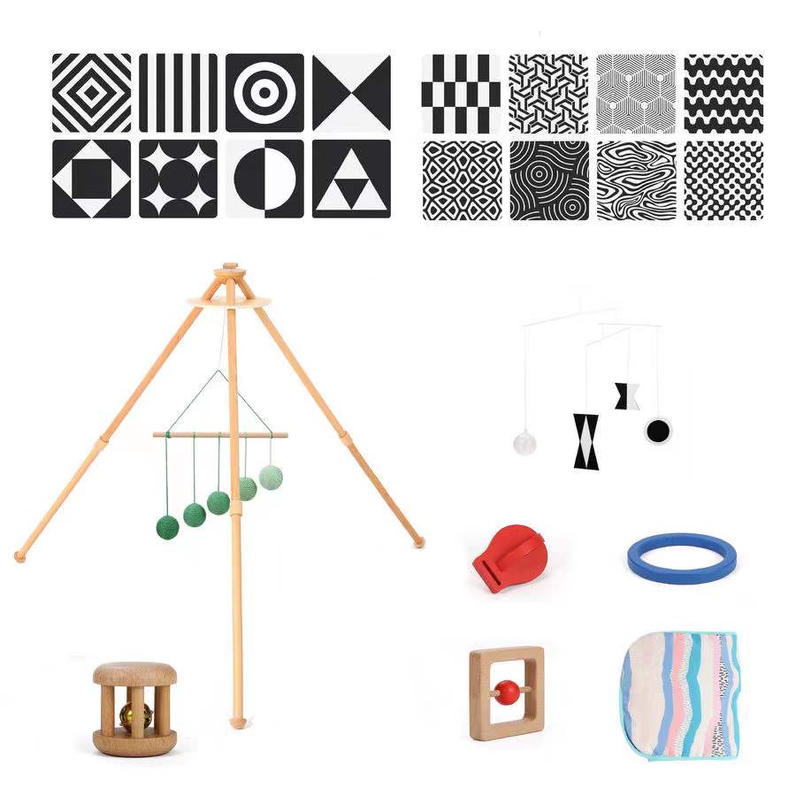 Hộp đăng ký bằng gỗ Montessori dành cho trẻ 0-12 tháng 3
