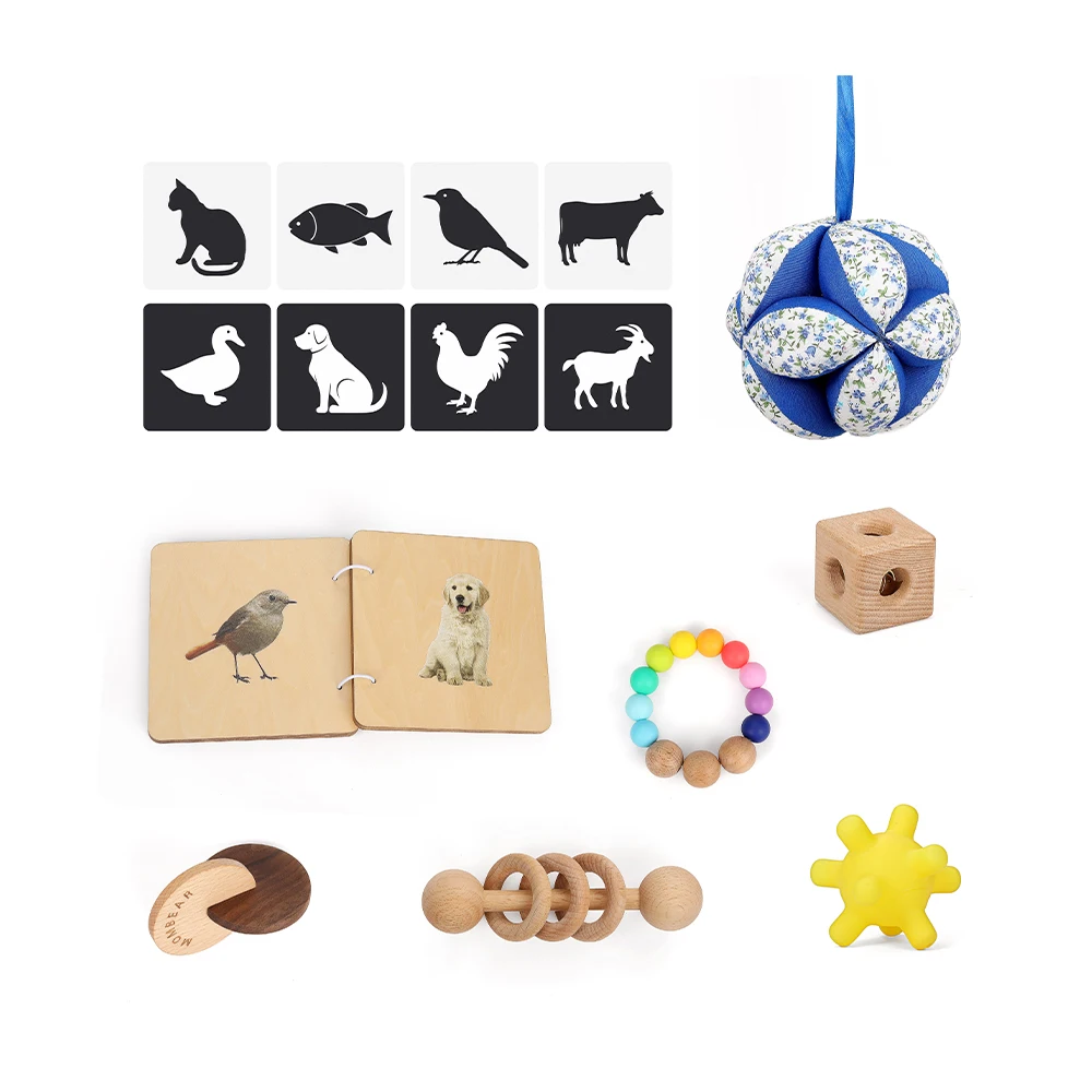 Juguete de madera Montessori para educación temprana de bebés - Actividad de aprendizaje infantil 3
