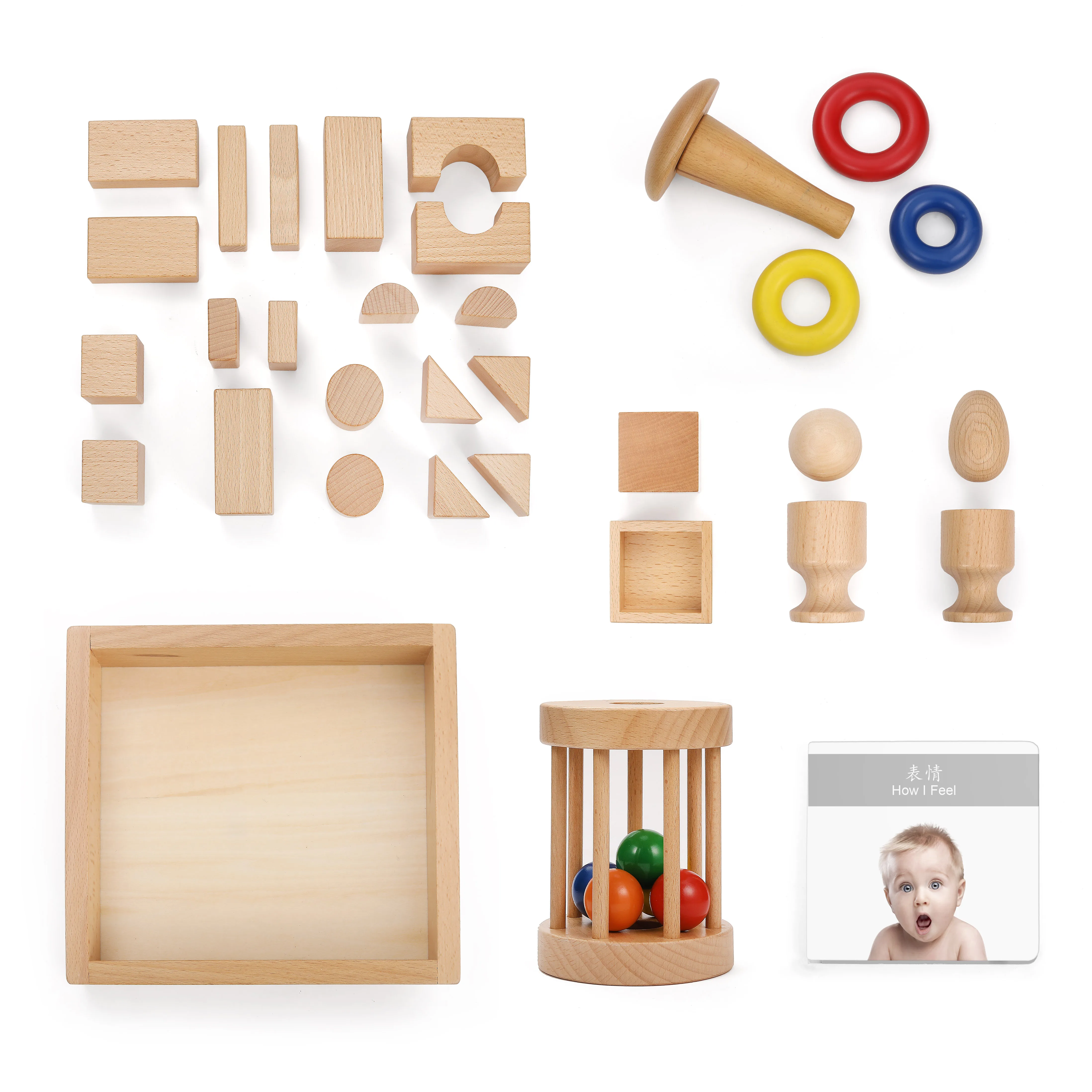 Montessori Wooden Baby Toy Set - Educational Furniture for 9-10 Months 2