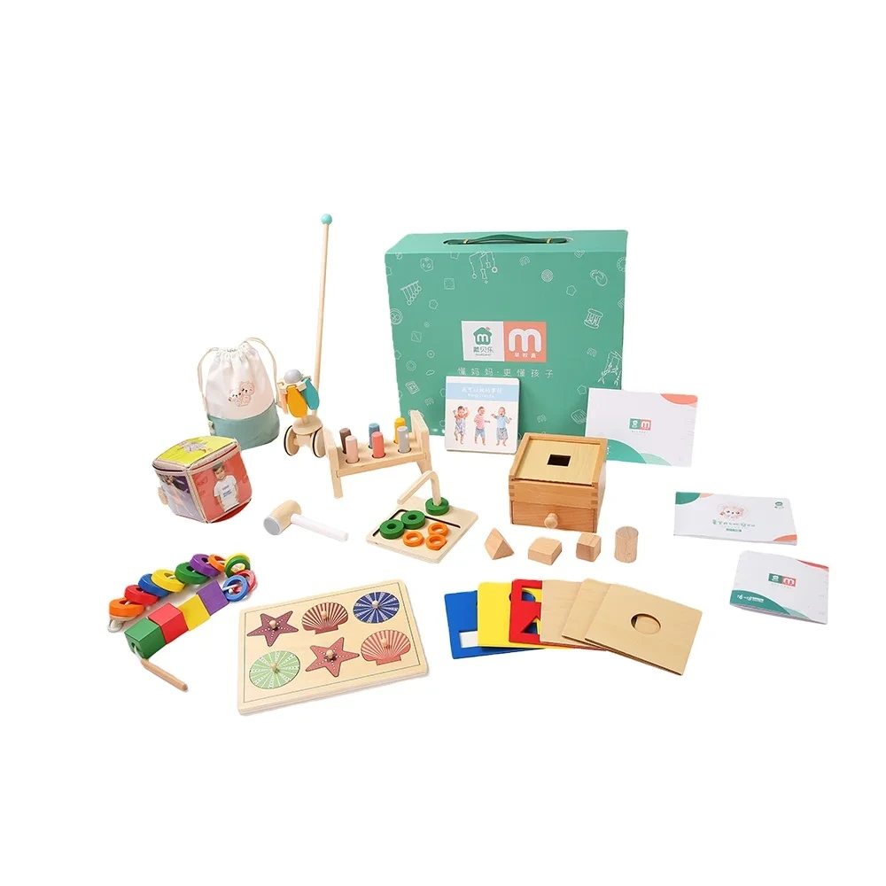 Natural Wooden Pre School Educational Toys for 2-4 Year Old Boys - Montessori Subscription Box 1