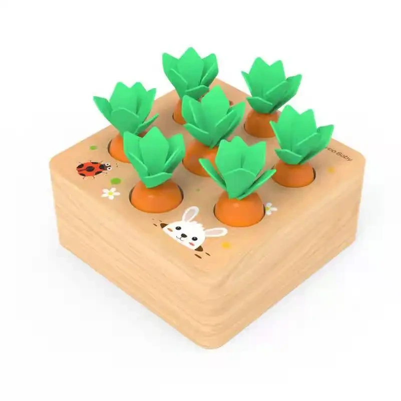 Montessori Carrots Harvest Shape Game for Fine Motor Skills 1