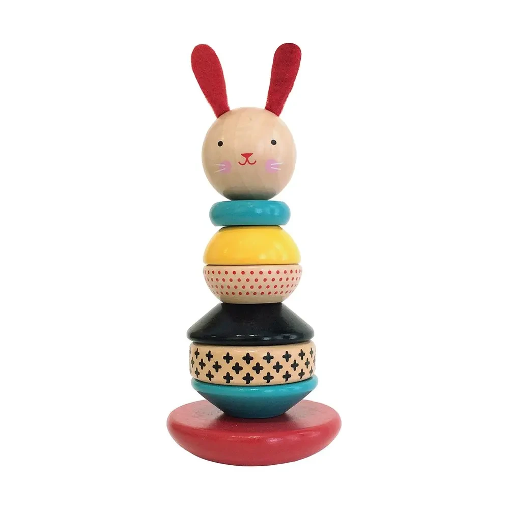 Wooden Rabbit Tumbler Educational Toy for Children's Enlightenment Training 1