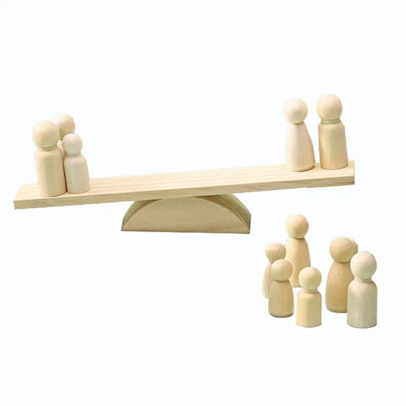 Tabla de equilibrio de figuras de madera para la educación y el desarrollo tempranos de los niños 1