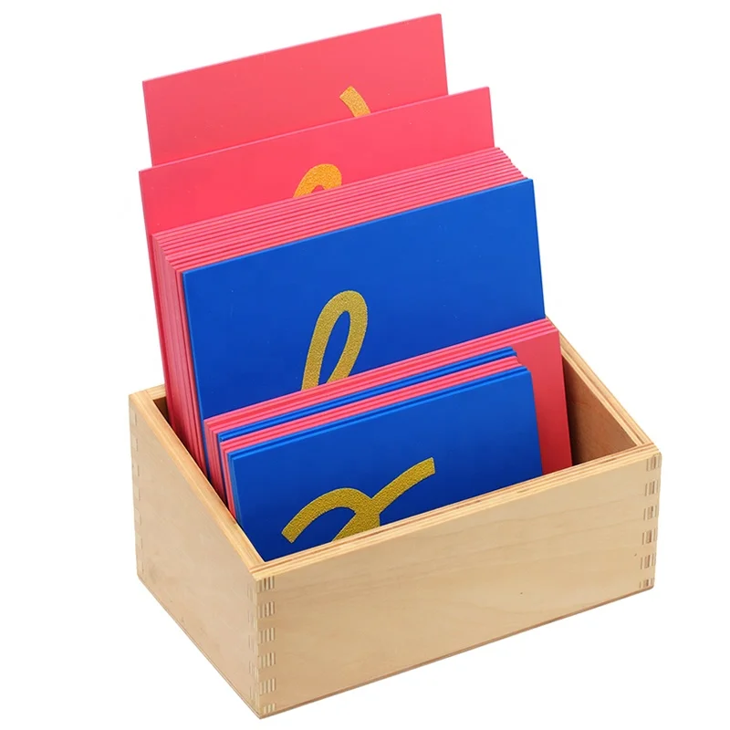 Chữ cái bằng giấy nhám viết thường bằng tiếng Anh Montessori - Lớp học Essential 2