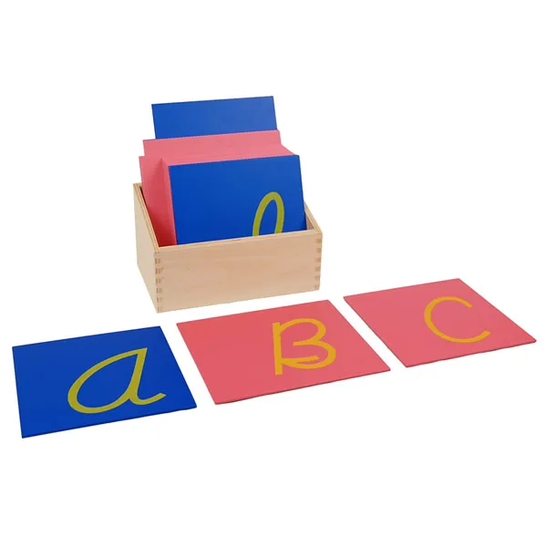 Montessori Educational Capital Cursive Sandpaper Letters | LEADERJOY