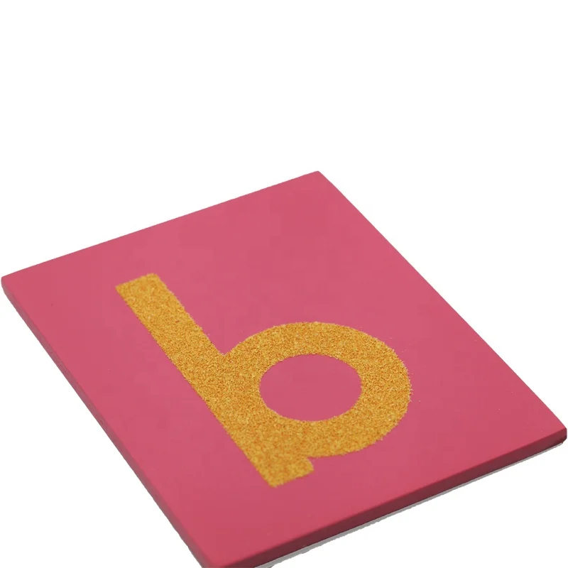 Montessori Lower & Chữ in hoa bằng giấy nhám cho trẻ em 4