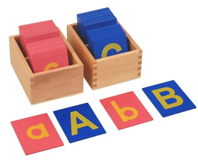 Montessori Lower & Chữ in hoa bằng giấy nhám cho trẻ em 2