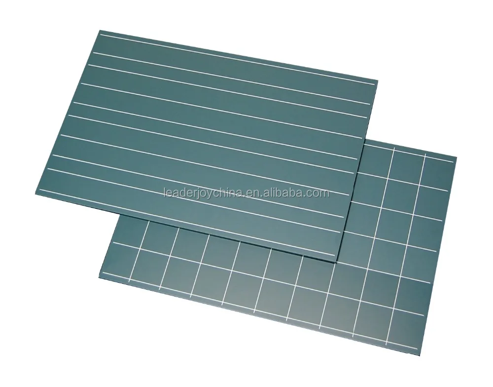 Bảng xanh Montessori với các đường đôi và hình vuông (2 chiếc) để học ngôn ngữ 1