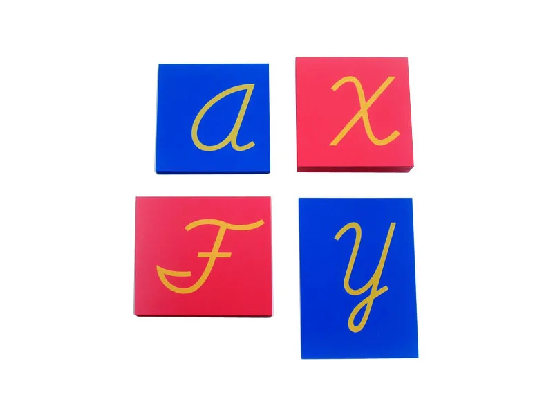 Bảng chữ cái học tiếng Anh bằng gỗ Ngôn ngữ Montessori Bảng chữ cái giấy nhám 5