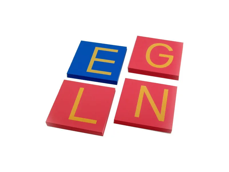 Bảng chữ cái học tiếng Anh bằng gỗ Ngôn ngữ Montessori Bảng chữ cái giấy nhám cho bé 6
