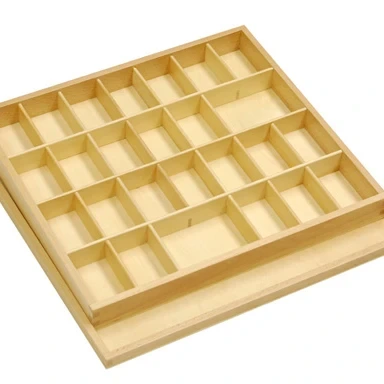 Montessori Small Moveable Alphabet Boxes for Kids - Beech Wood Language Toy 1