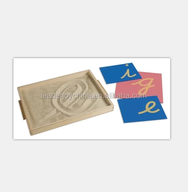 Wooden Montessori Sandpaper Letter Tracing Tray - Educational Toy for Preschool 1