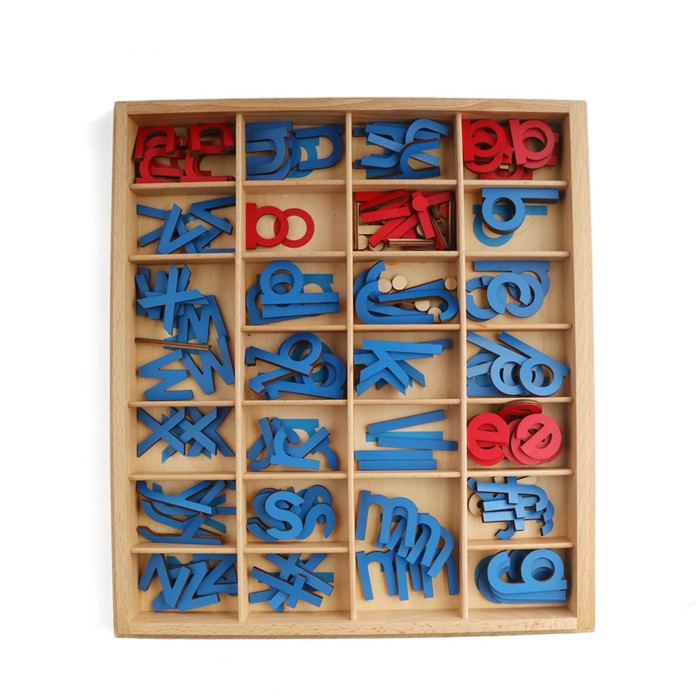 Ngôn ngữ Montessori Đồ chơi bảng chữ cái giáo dục bằng gỗ 6