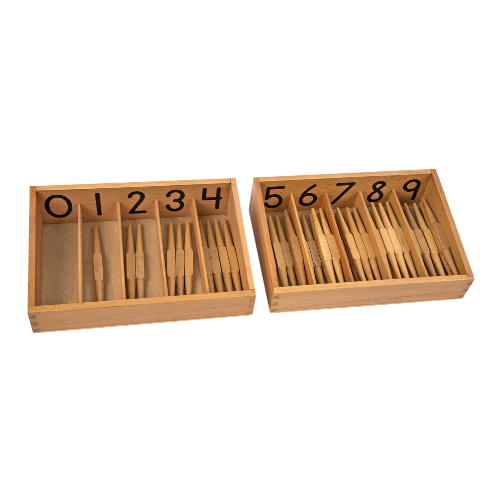 Hộp trục chính Montessori bằng gỗ sồi dành cho đồ chơi giáo dục trẻ em 1