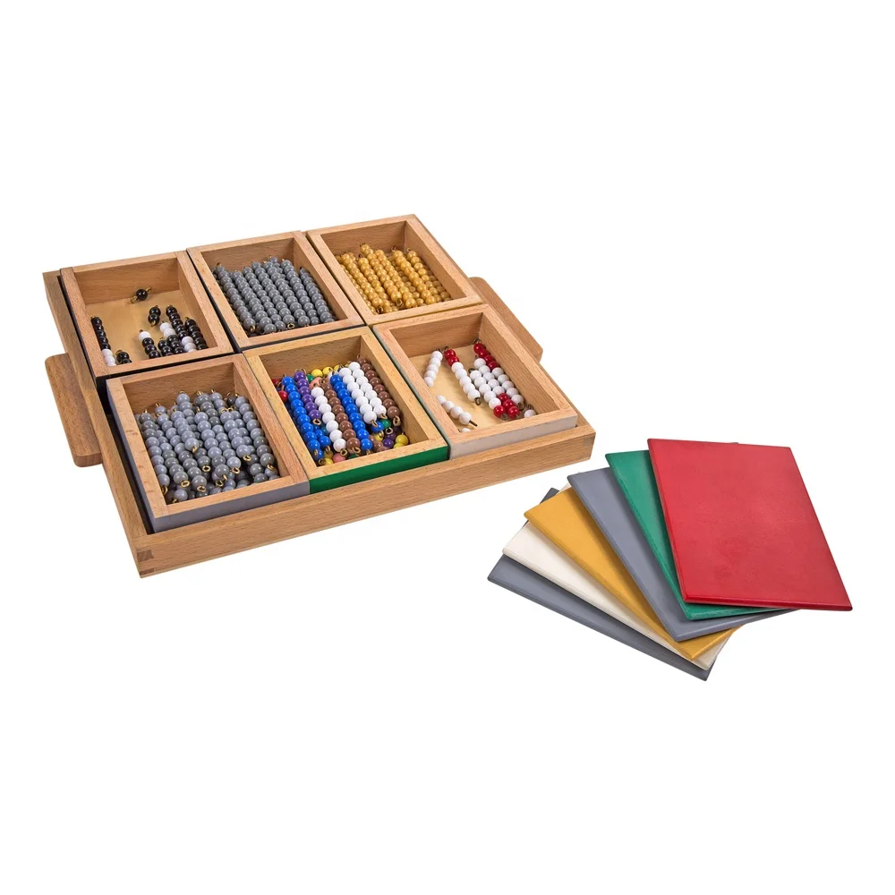 Bộ hạt hoàn chỉnh Montessori Trò chơi rắn tiêu cực cho trẻ em 1