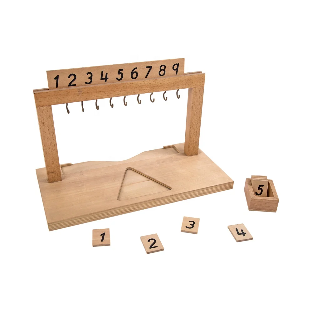 Móc treo cầu thang hạt màu sắc Montessori dành cho trẻ em chơi giáo dục 1