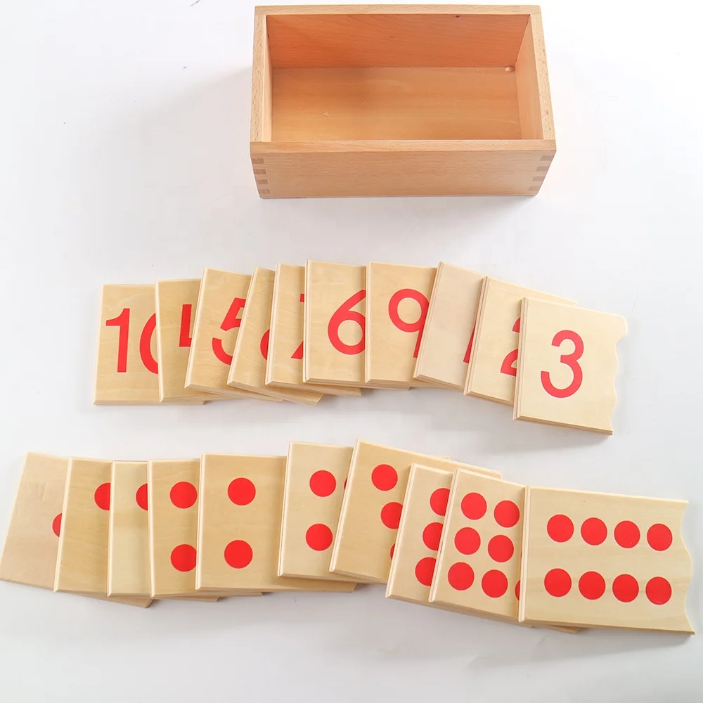 Câu đố số bằng gỗ Montessori 1-10 cho trẻ em 6
