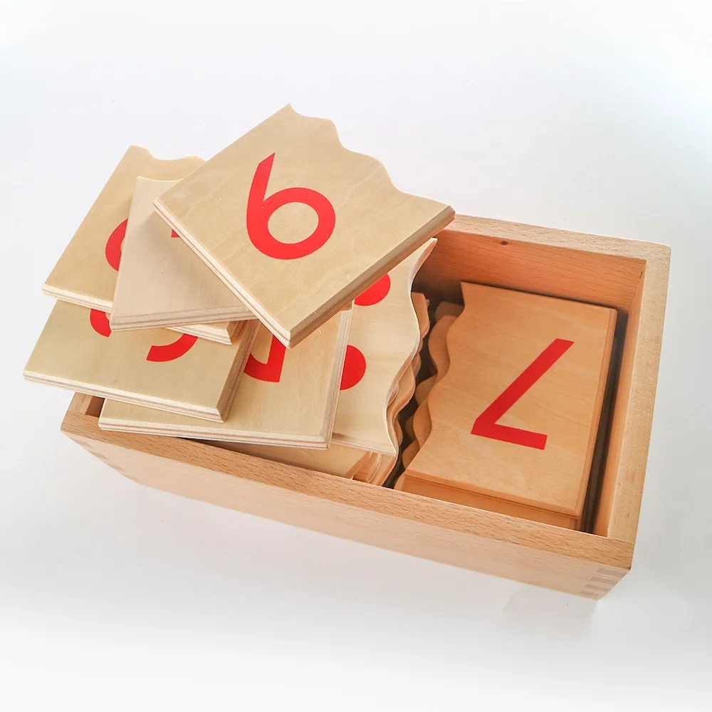 Câu đố số bằng gỗ Montessori 1-10 cho trẻ em 5