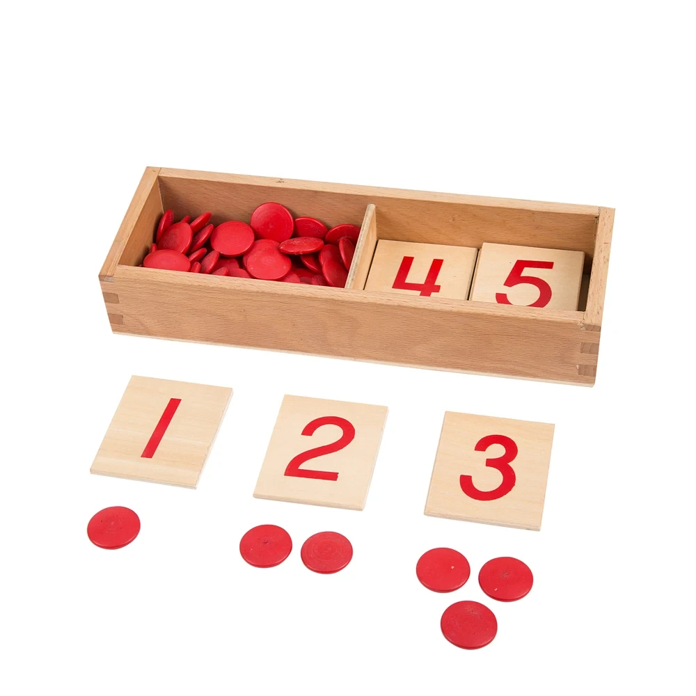 Montessori Wooden Math Counting Material for Kids Educational Toys 1