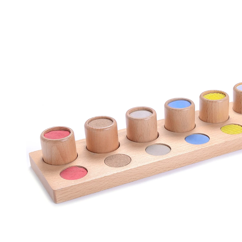 Đồ chơi giáo dục bằng gỗ sồi cho vật liệu giác quan Montessori 2