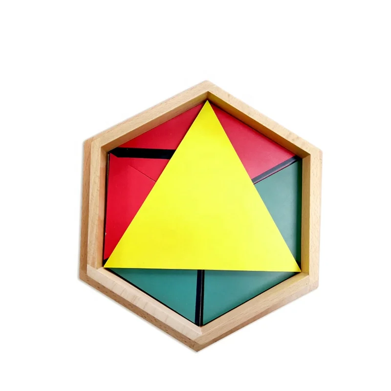 Tam giác xây dựng bằng gỗ Montessori với 5 hộp - Đồ chơi giáo dục 4