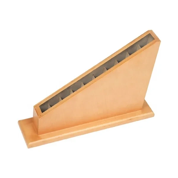 Montessori Kids Wooden Sensorial Learning Toys - Long Red Rods Stand 1