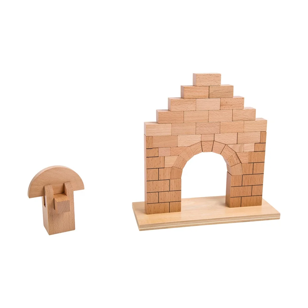 Chất liệu bằng gỗ Montessori Sensori Vòm La Mã dành cho bé học mẫu giáo 1