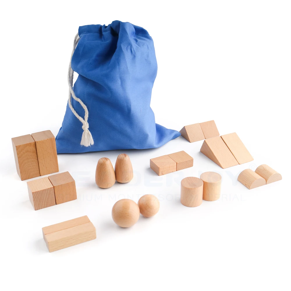Bộ đồ chơi giác quan sơn gỗ Montessori kèm túi bông - Leaderjoy 1