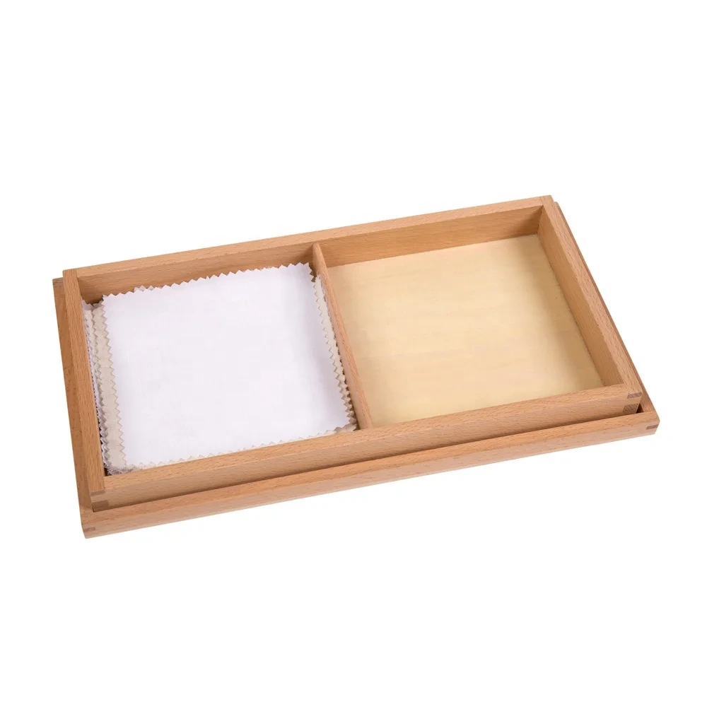 Leaderjoy Montessori Sensori Material Second Fabric Box for Children's Educational Wooden Toys 1