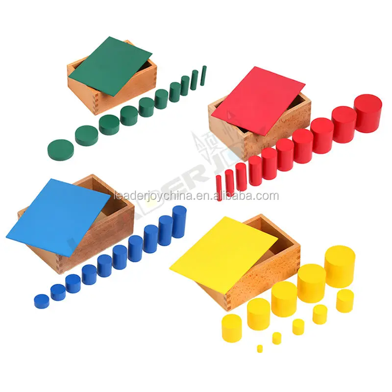 Đồ chơi giáo dục giác quan Beechwood Montessori Xi lanh không núm 2