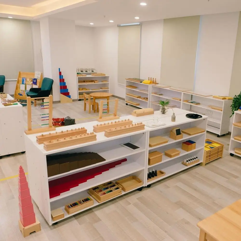 Bloques cilíndricos sensoriales Montessori de madera Yunhe, juguete educativo de alta calidad 1