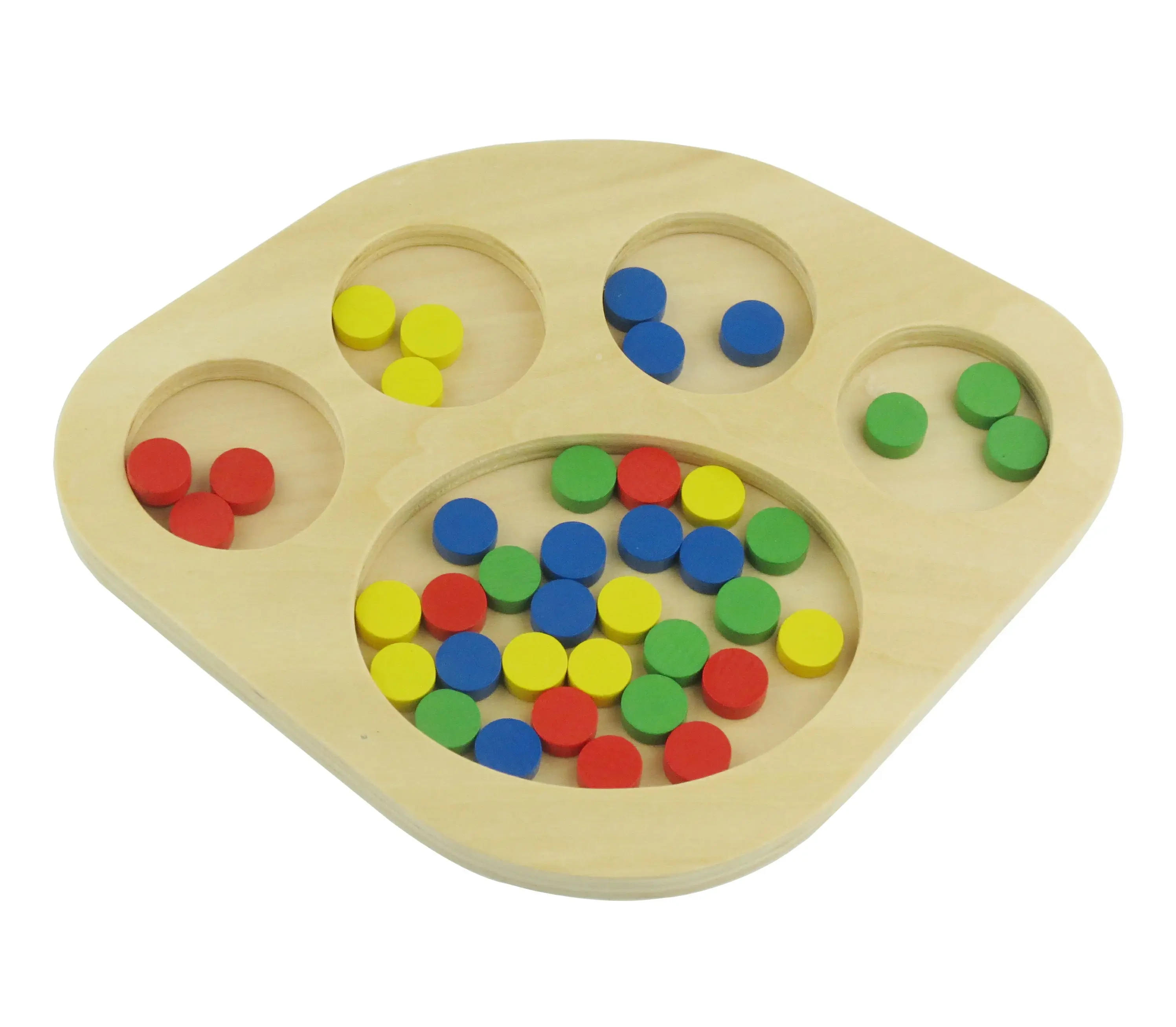 Bandeja de clasificación de colores de madera para niños - Juguete educativo Montessori 1