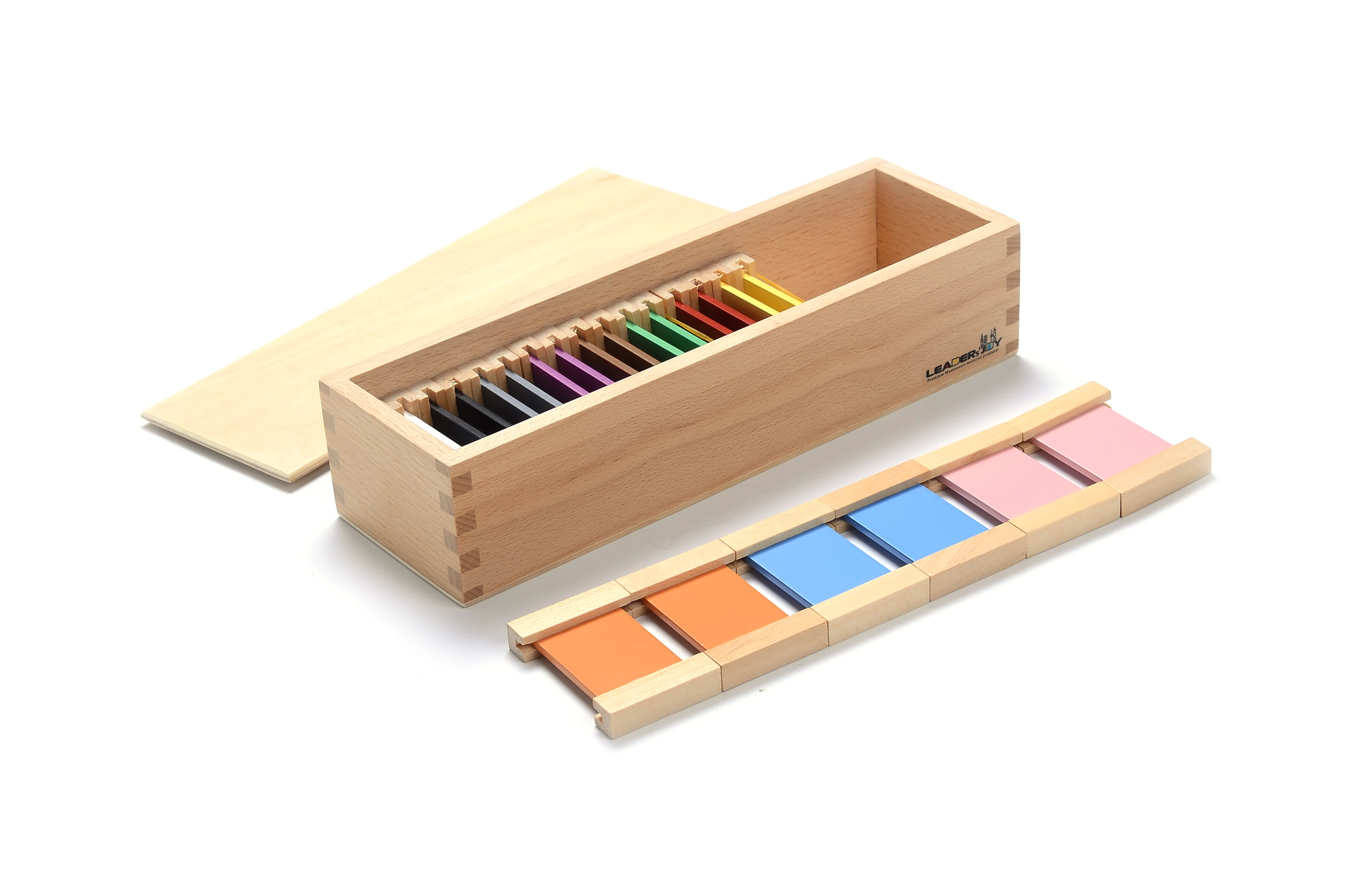 Tabletas de colores de madera de primera calidad para el aprendizaje educativo - Mapa de rompecabezas Montessori 2