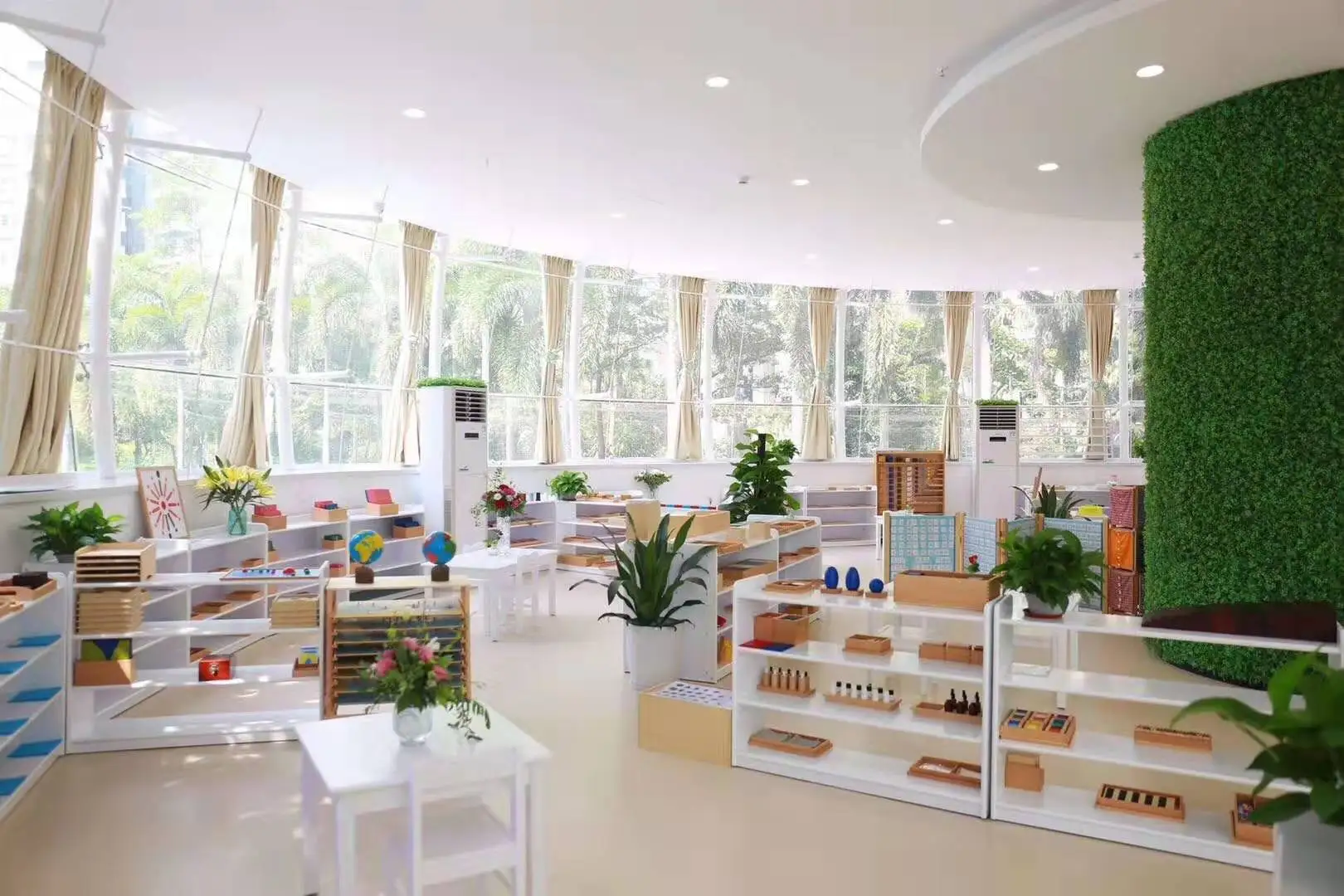 Tabletas de colores de madera de primera calidad para el aprendizaje educativo - Mapa de rompecabezas Montessori 5