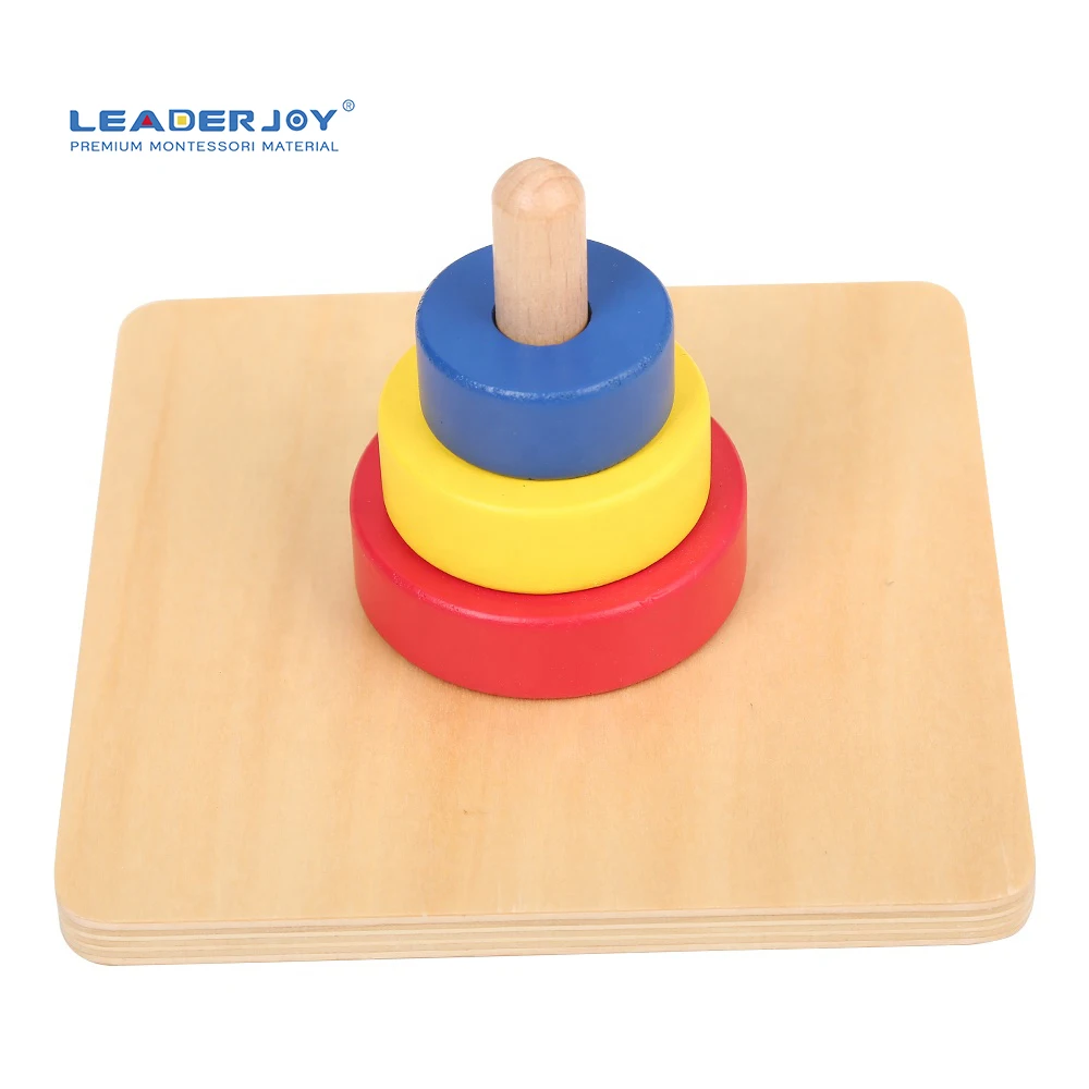 Đồ chơi xếp chồng Montessori bằng gỗ dành cho giáo dục sớm 3