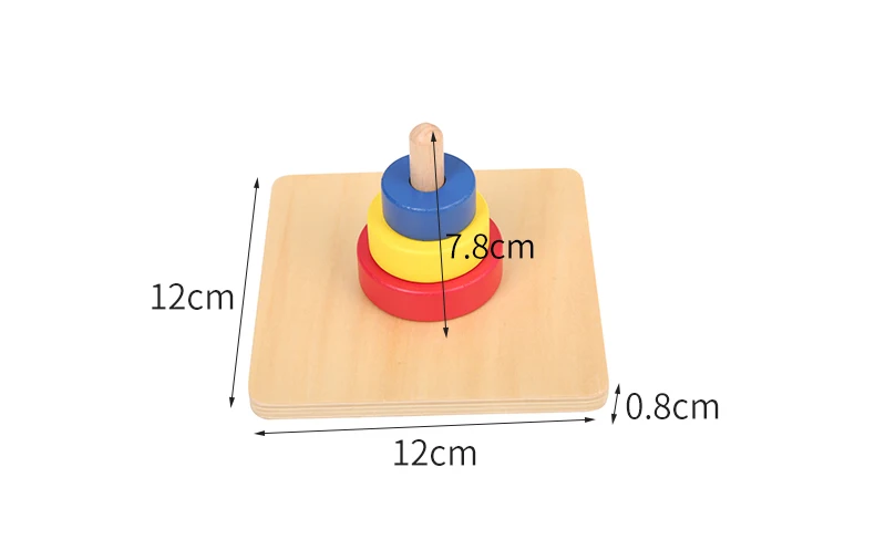 Đồ chơi xếp chồng Montessori bằng gỗ dành cho giáo dục sớm 6