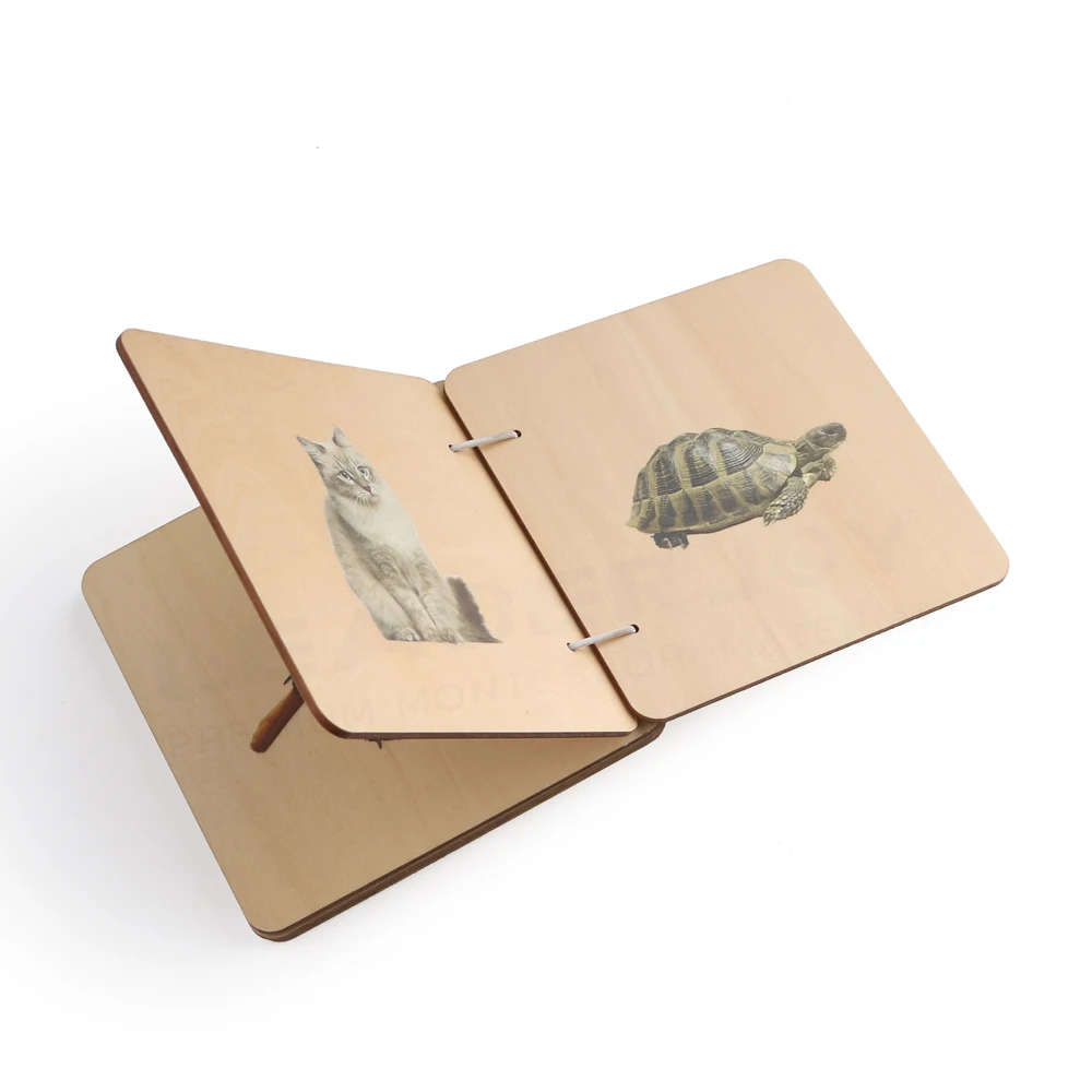 Sách gỗ cho trẻ sơ sinh Đồ chơi giáo dục Montessori Nhà sản xuất bán buôn 4