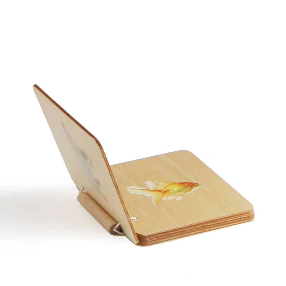 Sách gỗ cho trẻ sơ sinh Đồ chơi giáo dục Montessori Nhà sản xuất bán buôn 6