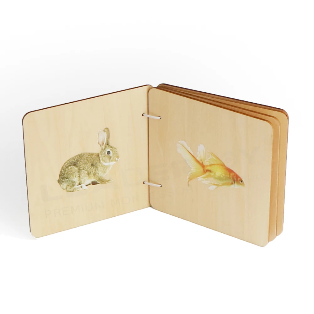 Sách gỗ cho trẻ sơ sinh Đồ chơi giáo dục Montessori Nhà sản xuất bán buôn 2