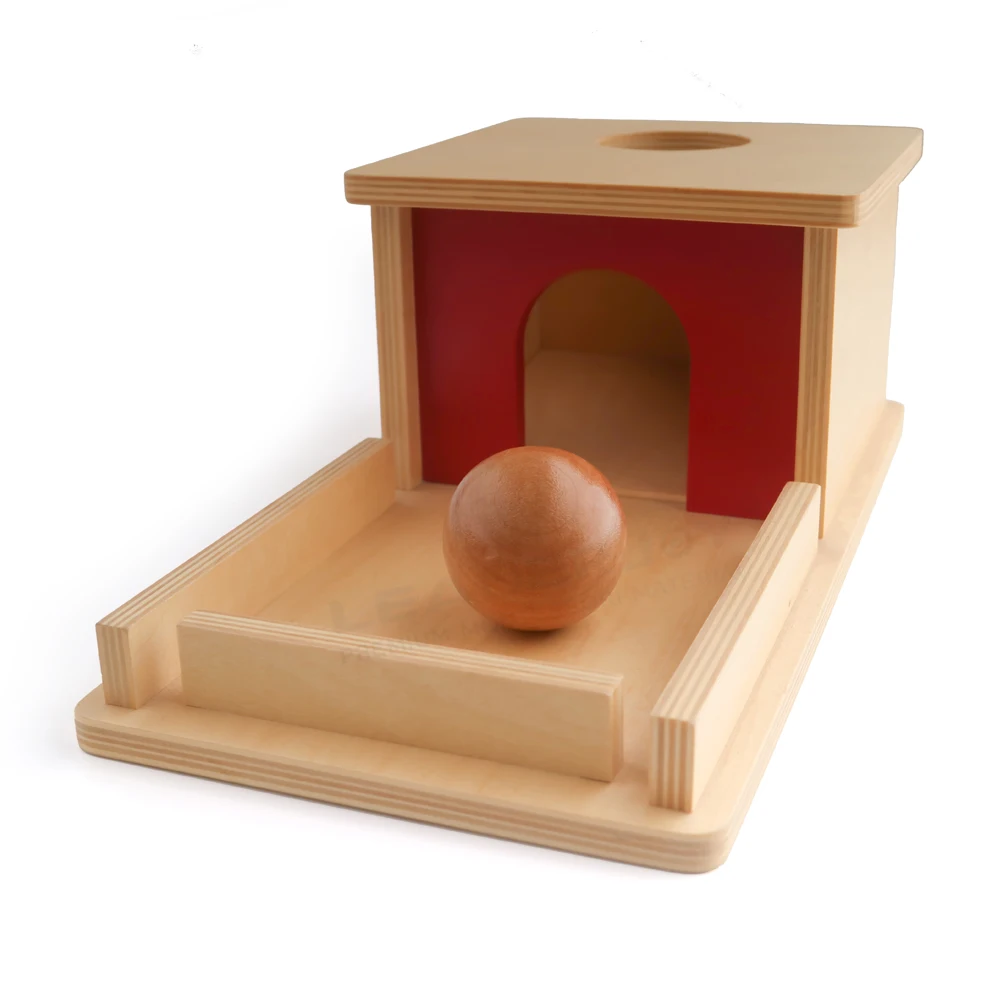 Hộp đựng đồ vật vĩnh viễn Montessori Đồ chơi trẻ em, Chất liệu gỗ giáo dục 5