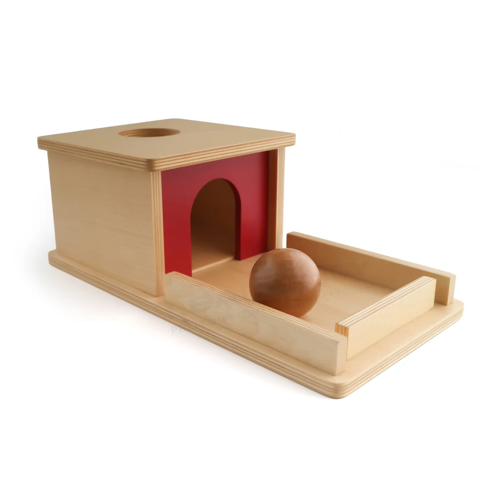 Hộp đựng đồ vật vĩnh viễn Montessori Đồ chơi trẻ em, Chất liệu gỗ giáo dục 3
