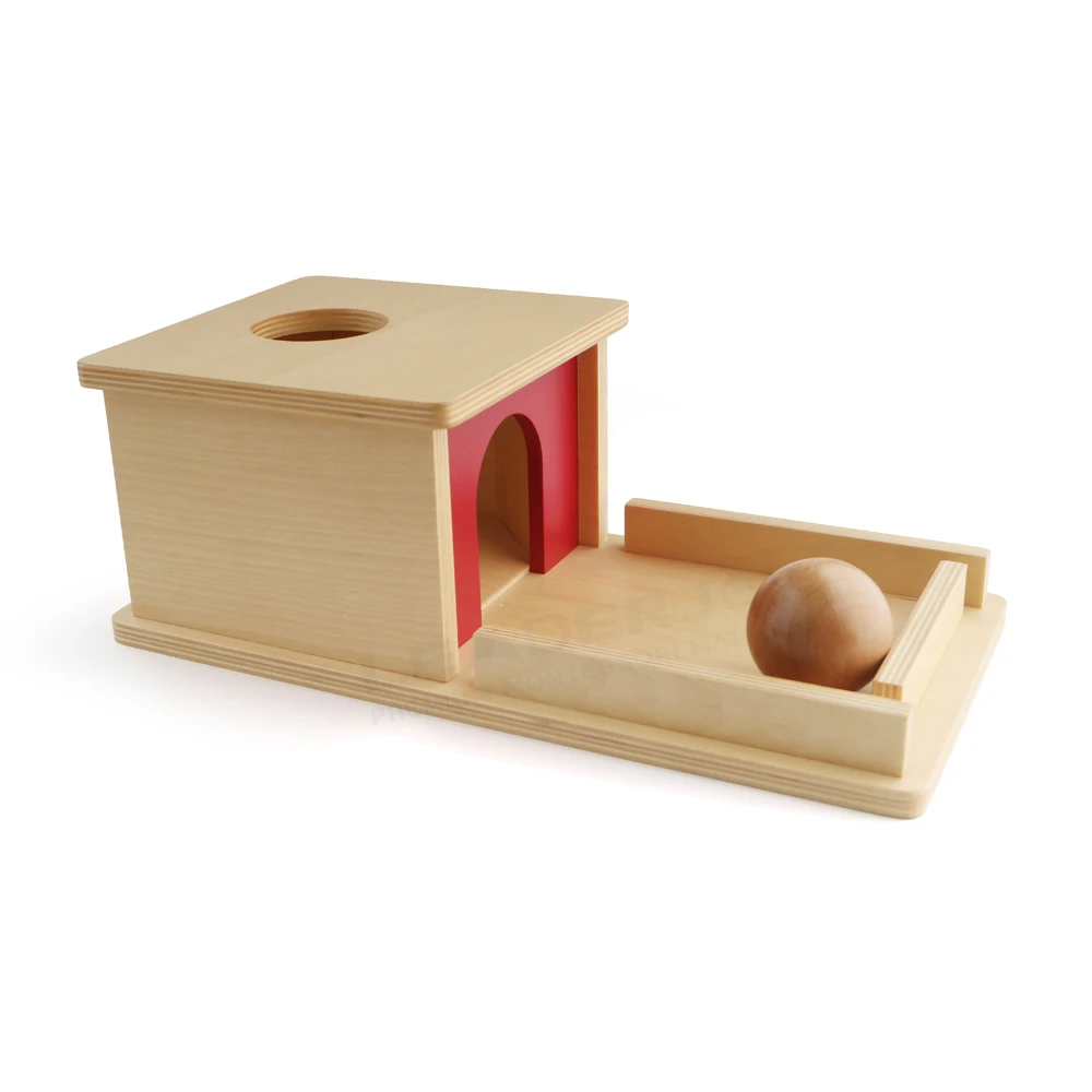 Hộp đựng đồ vật vĩnh viễn Montessori Đồ chơi trẻ em, Chất liệu gỗ giáo dục 2