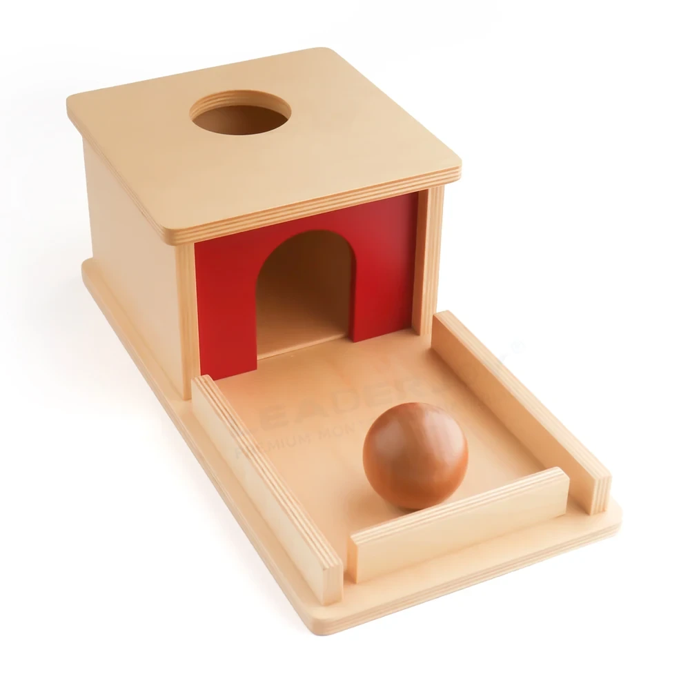 Montessori Object Permanence Box Baby Toys, Educational Wooden Material 1