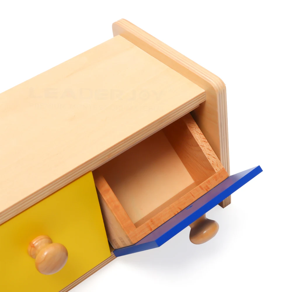 Đồ chơi giáo dục trẻ mới biết đi bằng gỗ Montessori có thùng 4