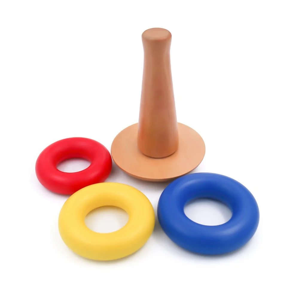 Đồ chơi giáo dục xếp chồng bằng gỗ Rainbow Baby Montessori cho trẻ em năm 2021 4