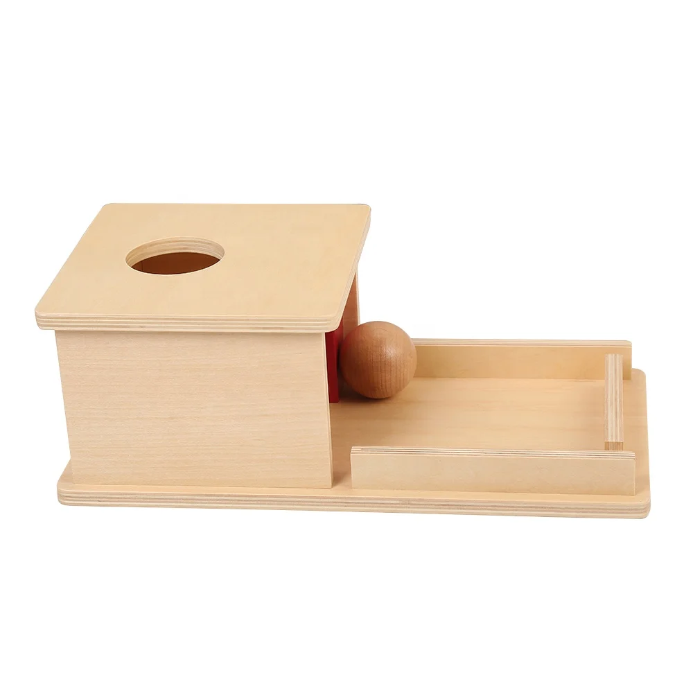 Hộp đựng đồ vật cố định có khay và bóng - Đồ chơi Montessori bằng gỗ giáo dục 5