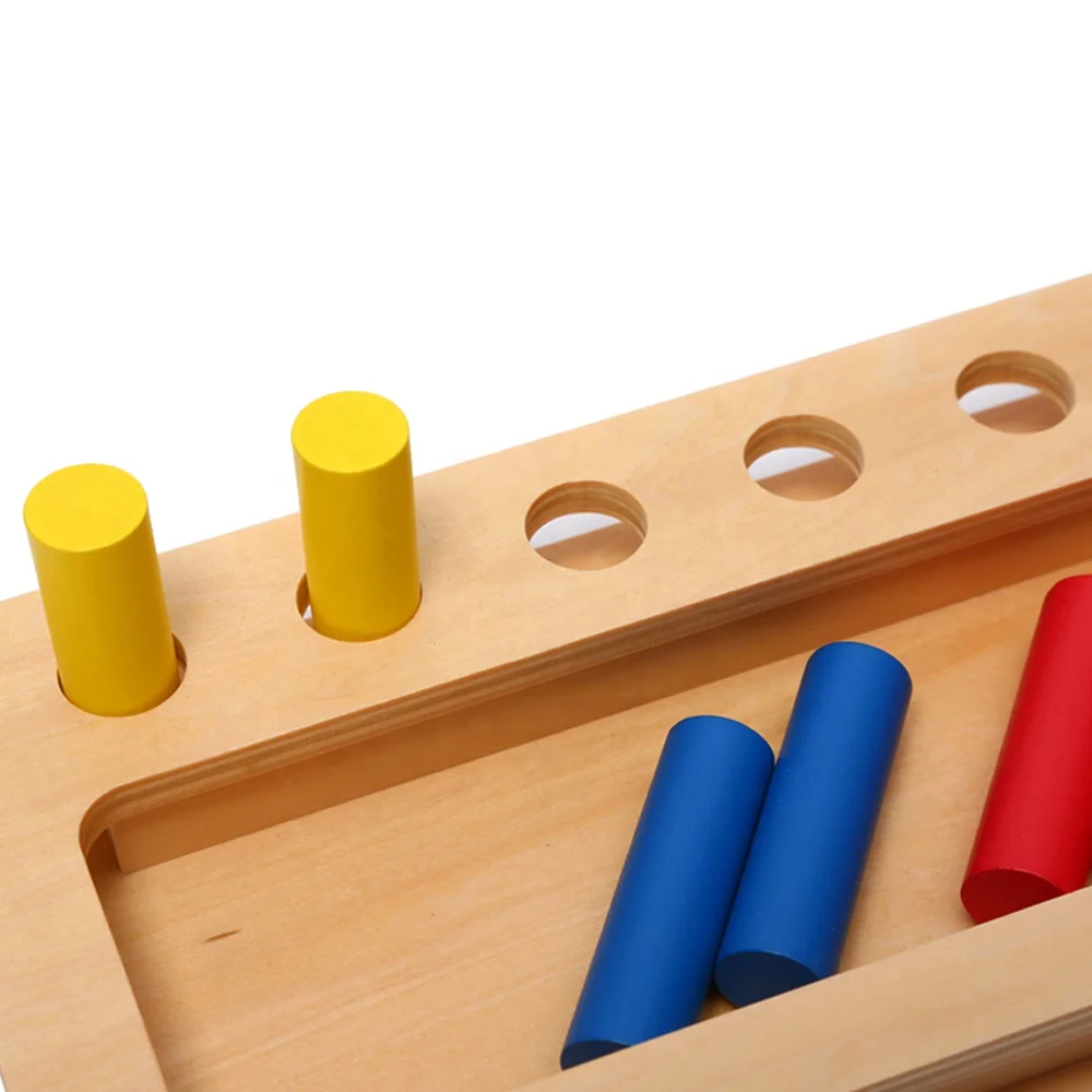 Caja de clavijas Imbucare para niños pequeños Montessori - Juguetes de aprendizaje de madera para niños 3