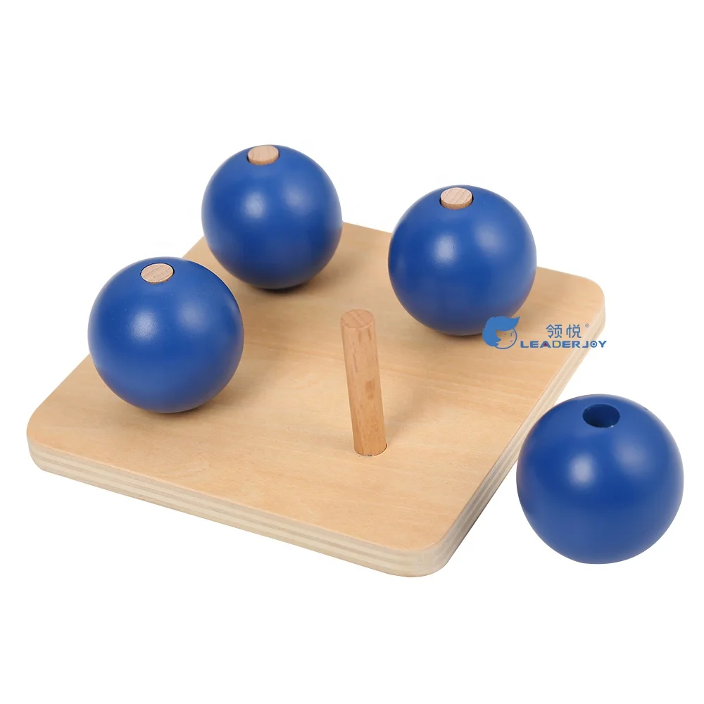 Đồ chơi bảng ghim gỗ hình vuông màu xanh Montessori dành cho trò chơi giáo dục cho bé 4