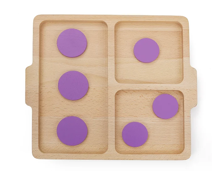 Montessori Baby Wooden Shape Educational Color Sorting Tray 4